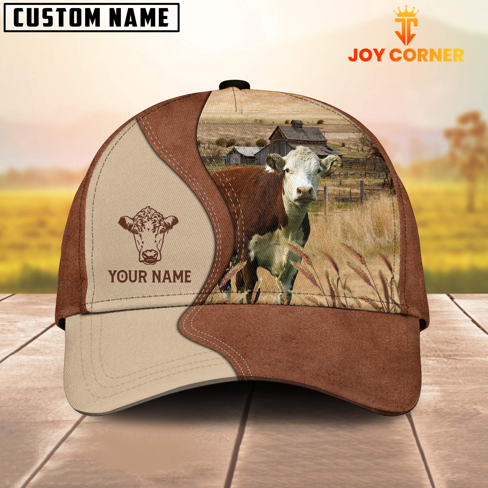 Hereford Customized Name Choco Cap