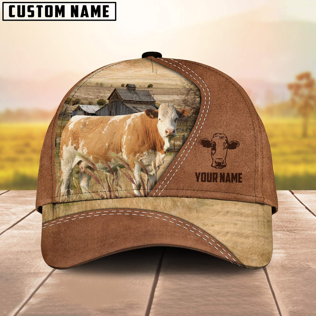 Fleckvieh Customized Name Brown Cap