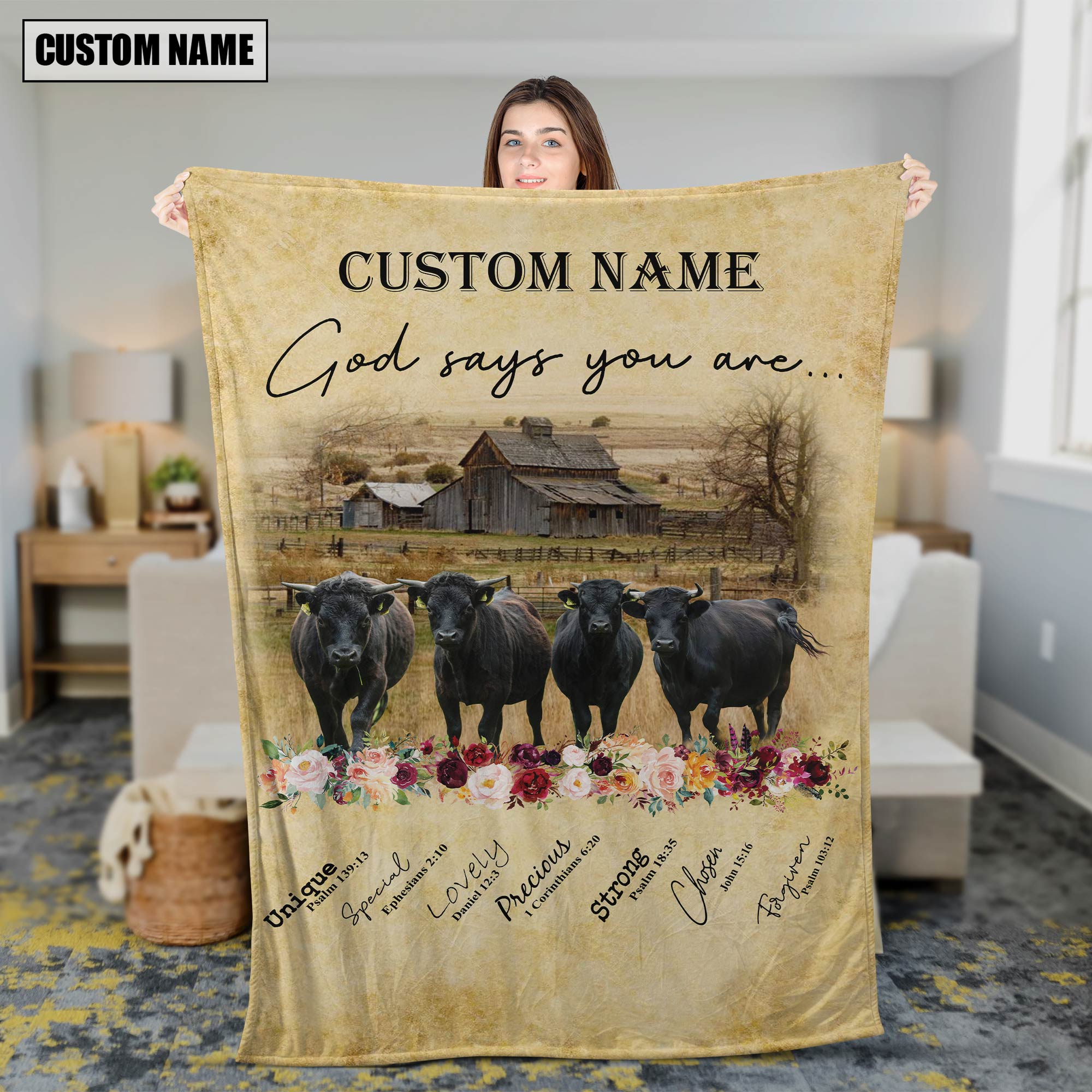 God Says You Are - Personalized Name Dexter Blanket