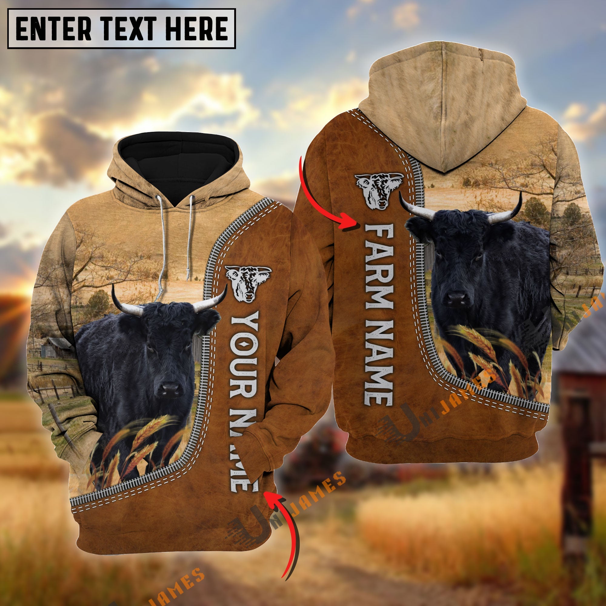 Dexter Farming Happiness Personalized Name 3D Hoodie