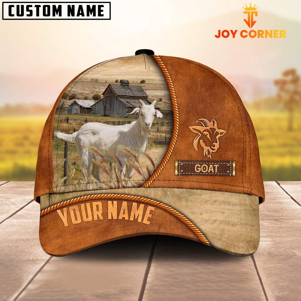 Custom Name Goat Leather Pattern Cap