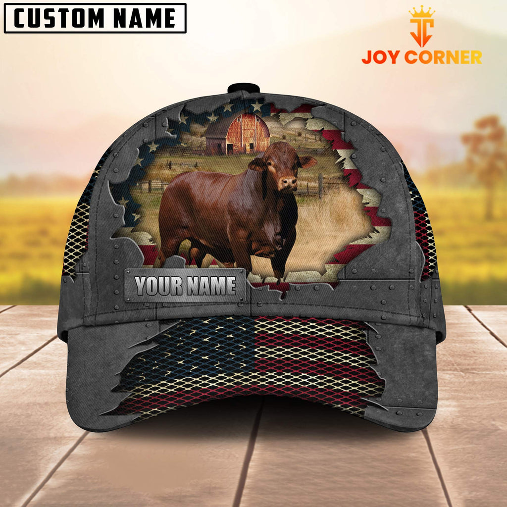 Beefmaster Customized Name US Flag Net Cap
