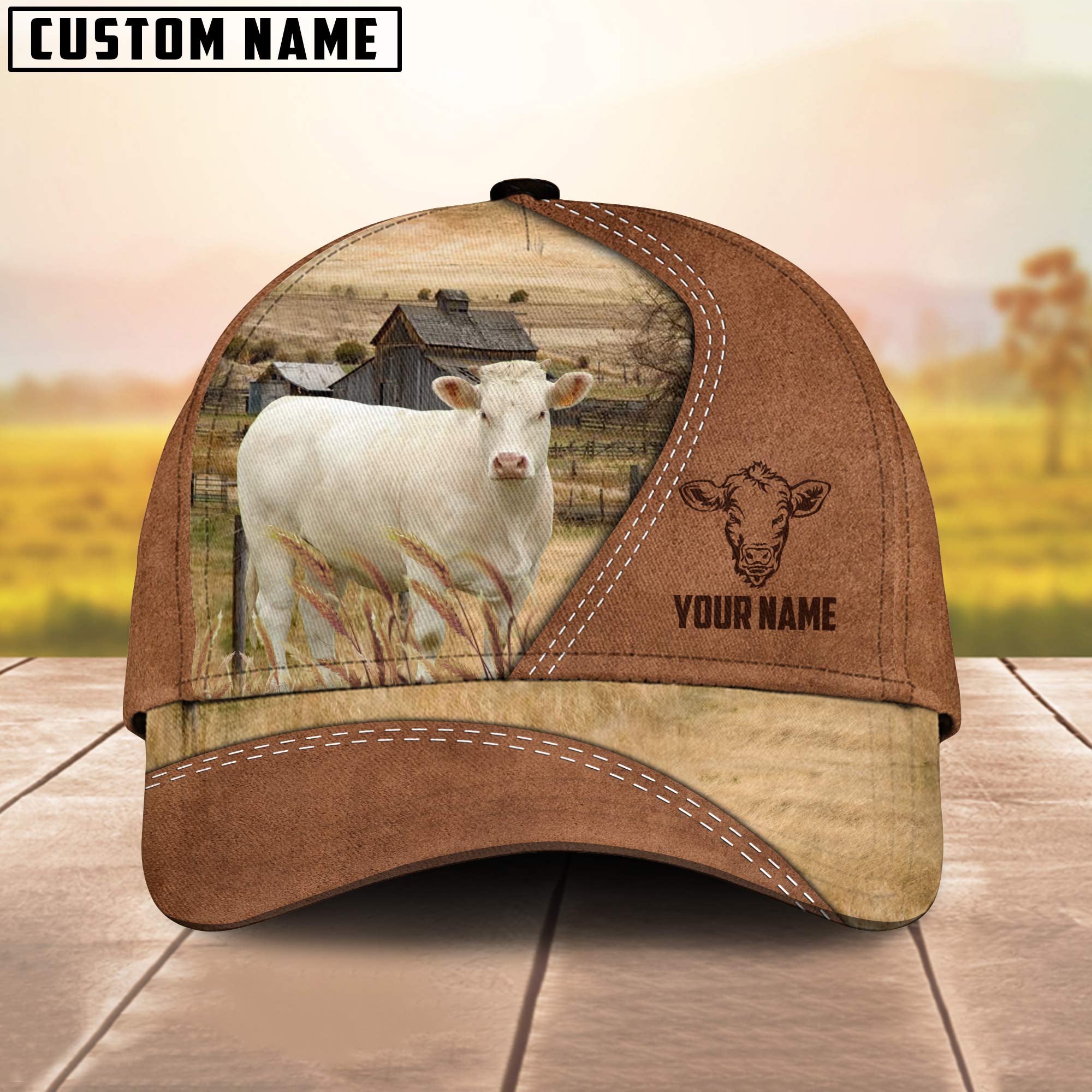 Charolais Customized Name Brown Cap