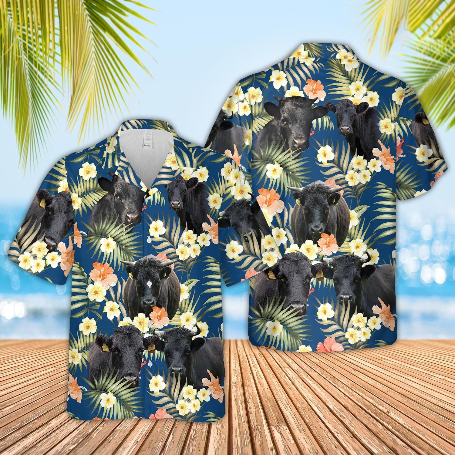 Unique Dexter Summer Blue Floral 3D Hawaiian Shirt