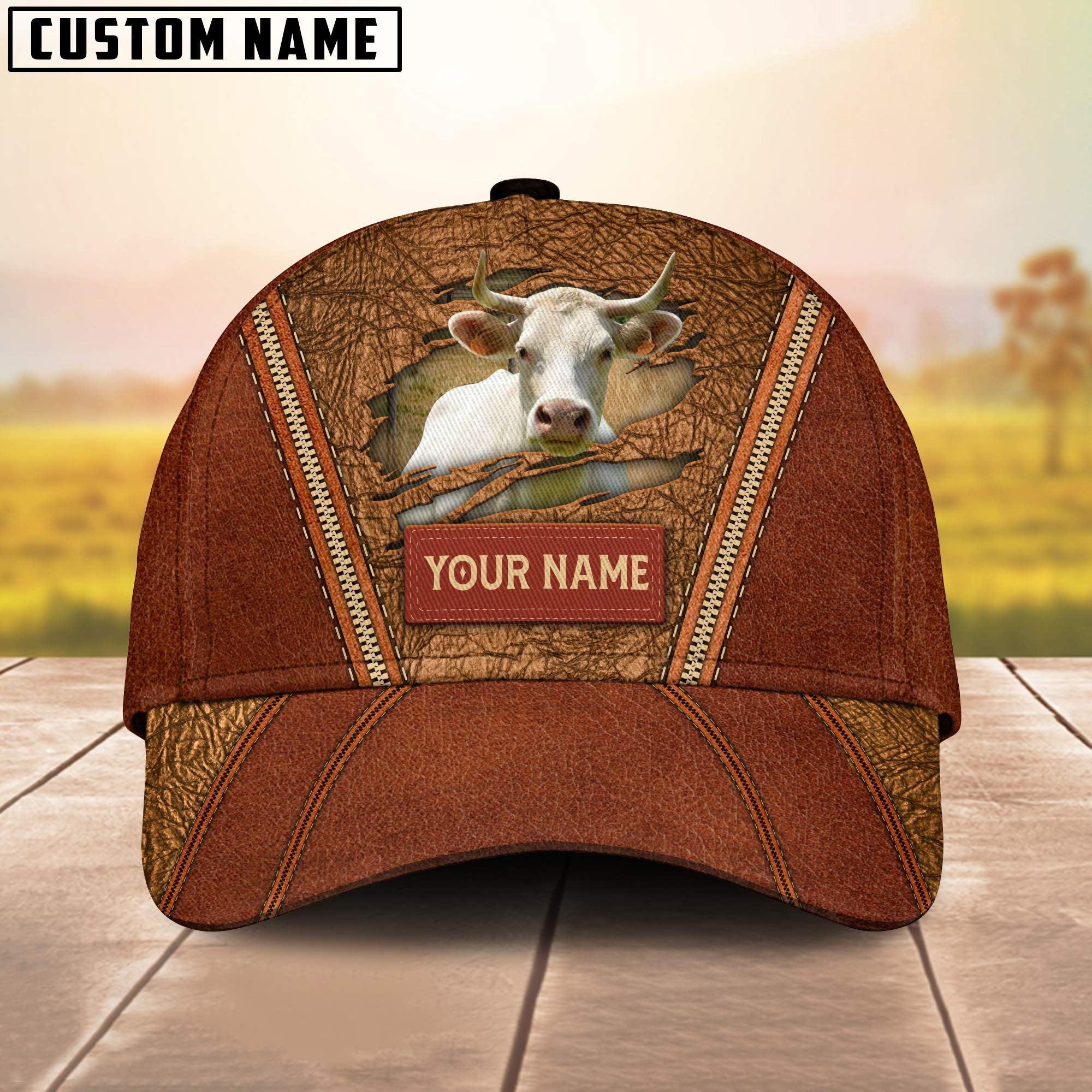 Happy Charolais Customized Name Cap