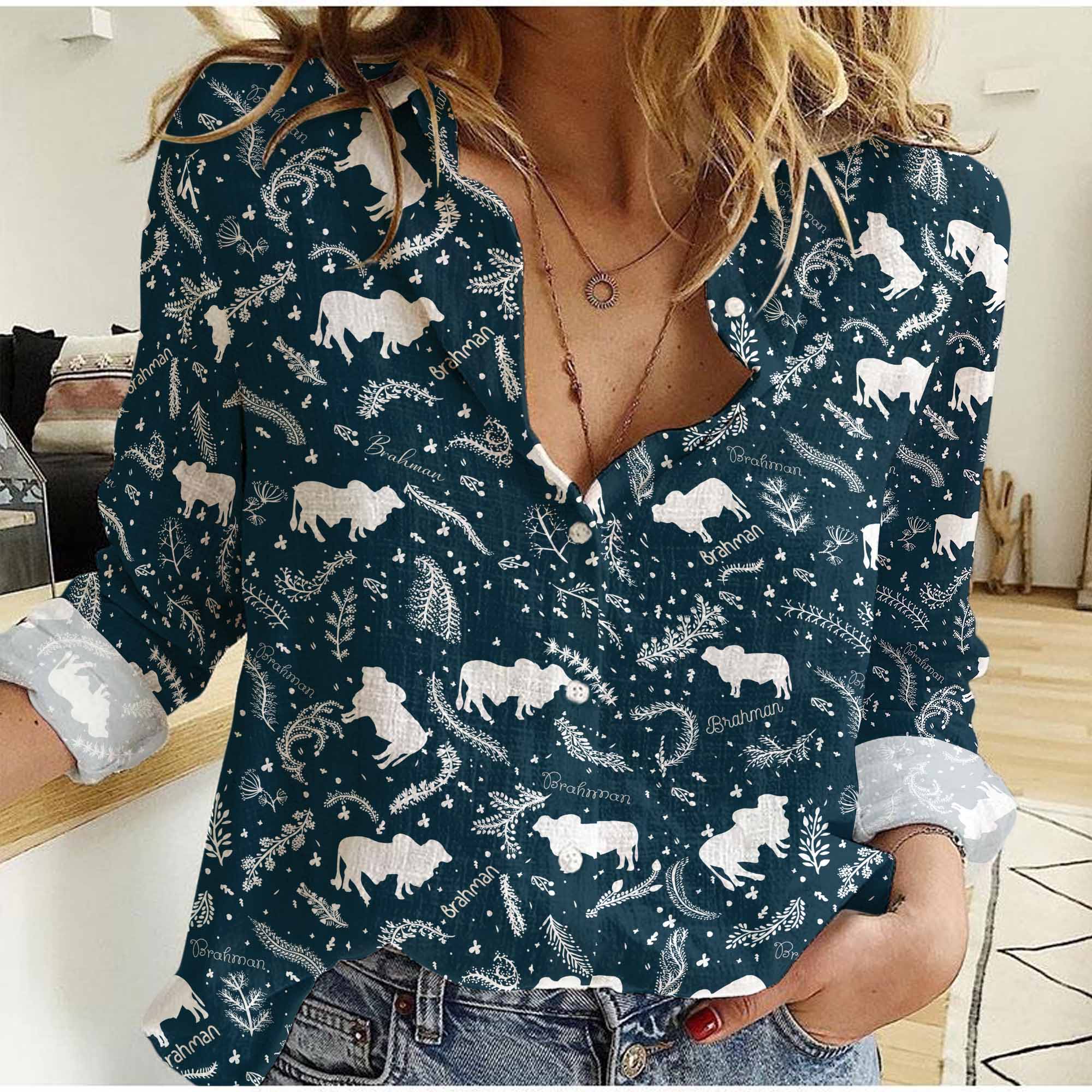 Unique Brahman Navy Pattern Casual Shirt