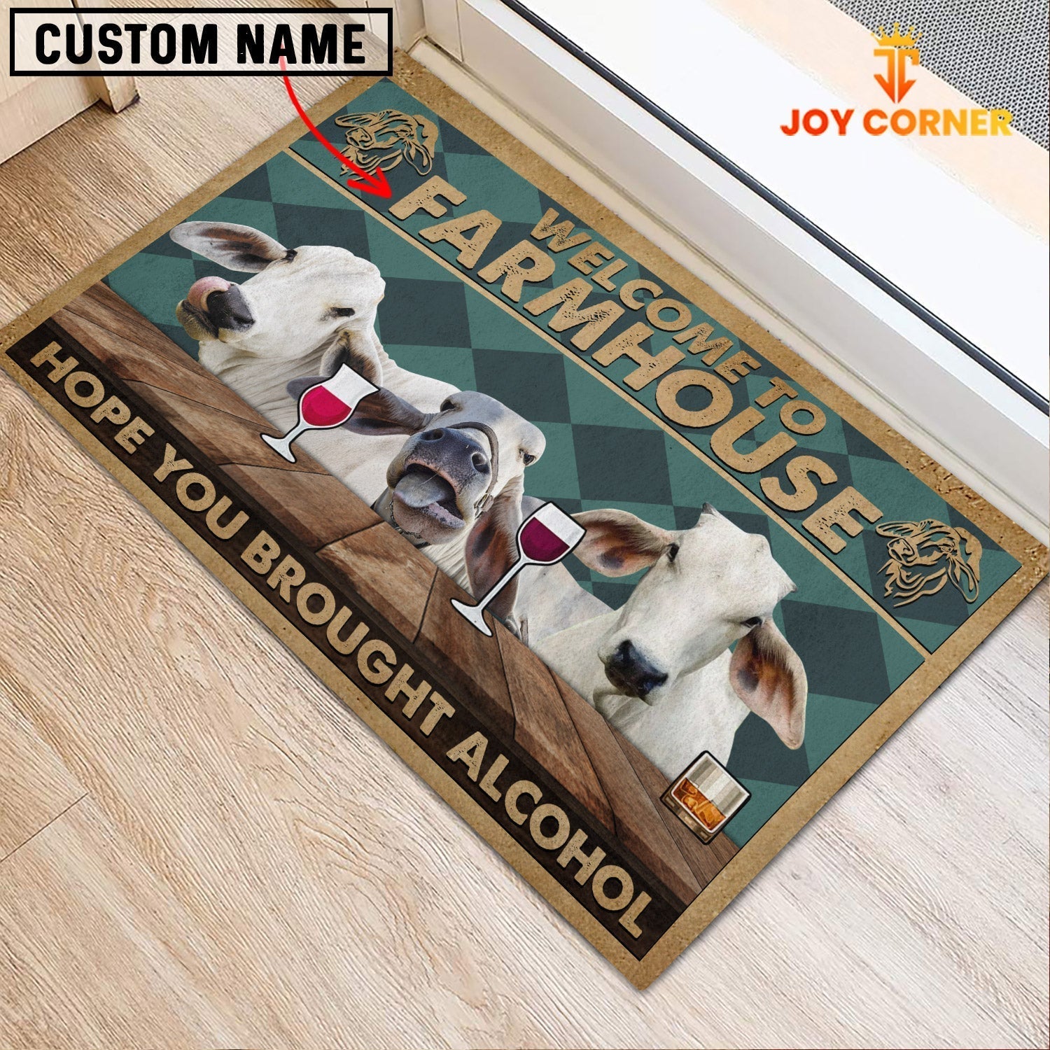 Brahman Hope You Bought Alcohol Custom Name Doormat