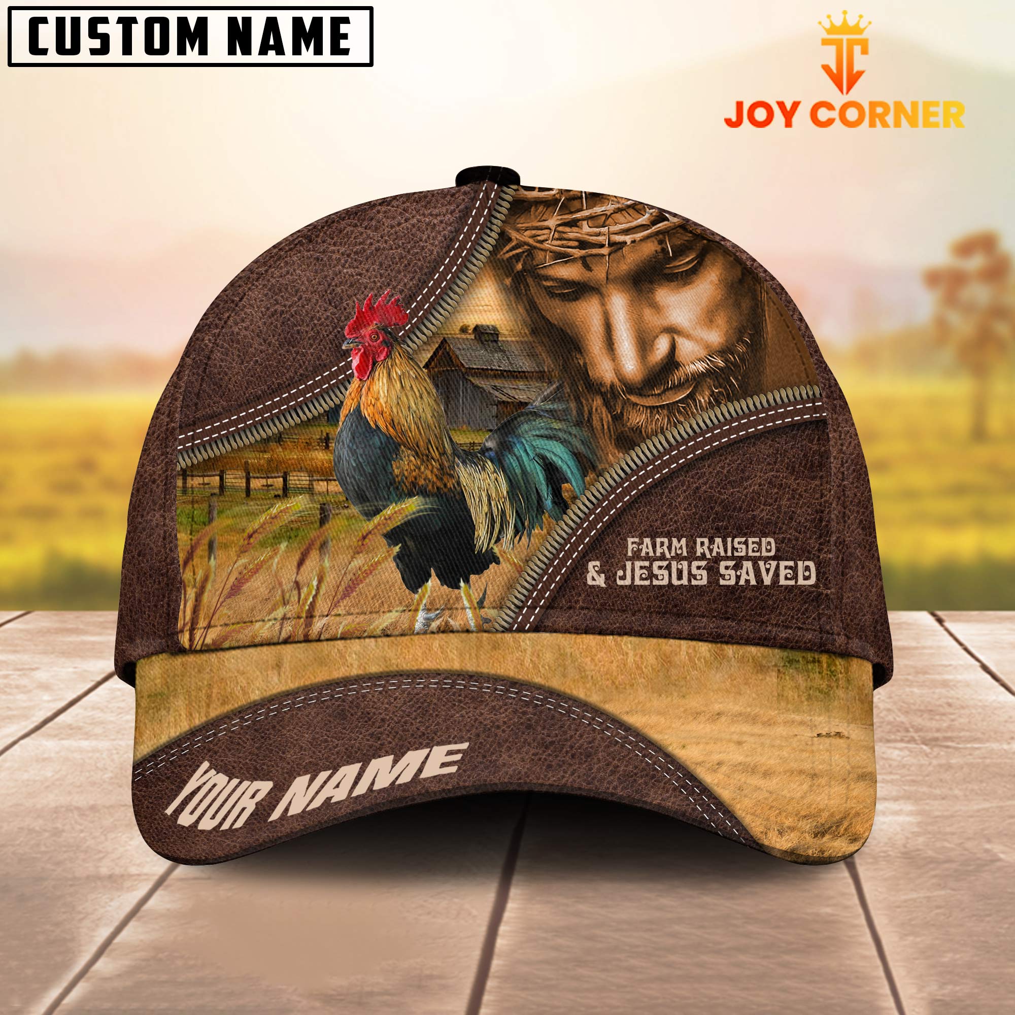 Chicken Farm & Jesus Customized Name Cap