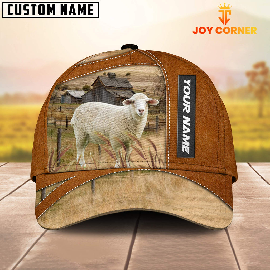 Sheep Customized Name Brown Cap