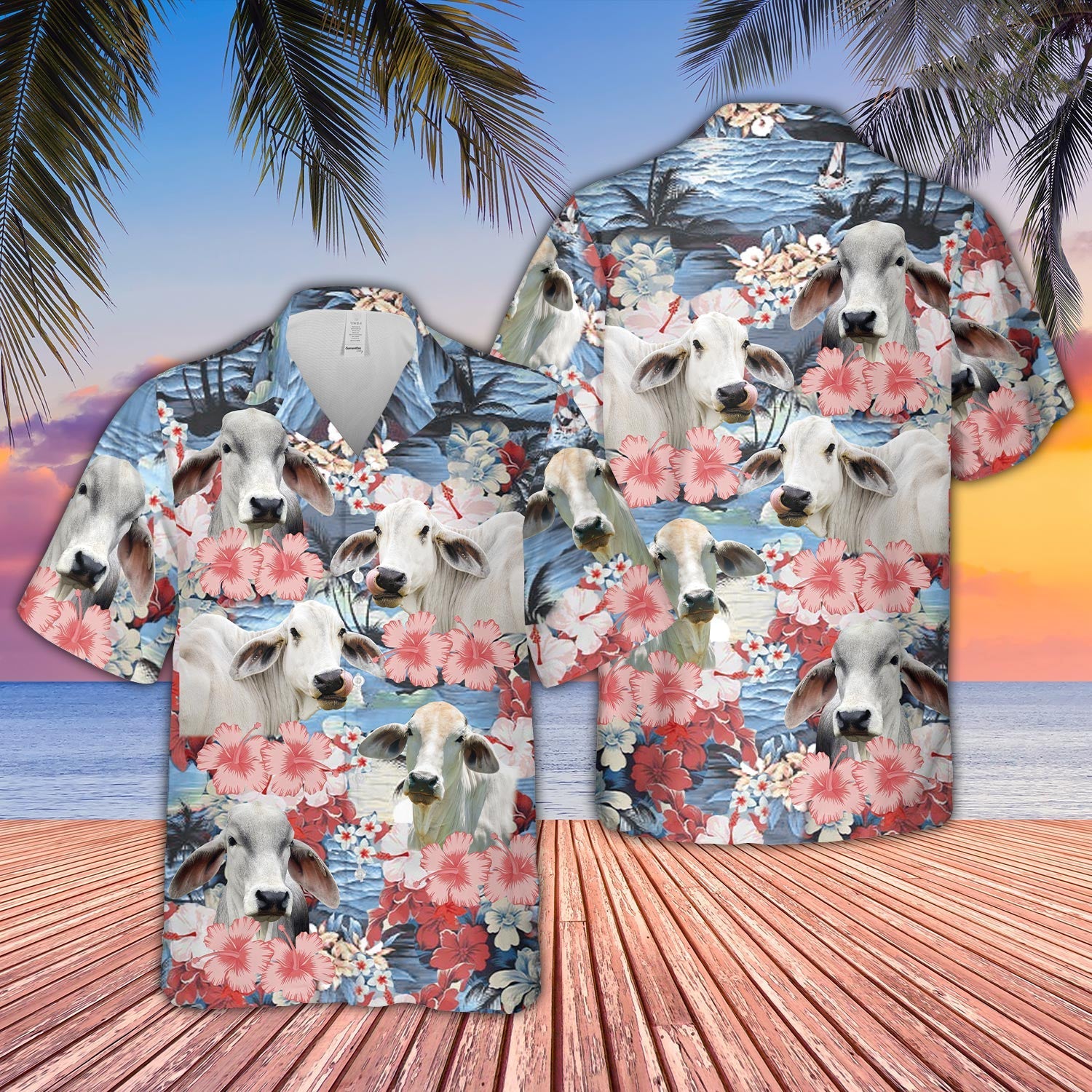 Brahman Flower Farming 3D Hawaiian Shirt