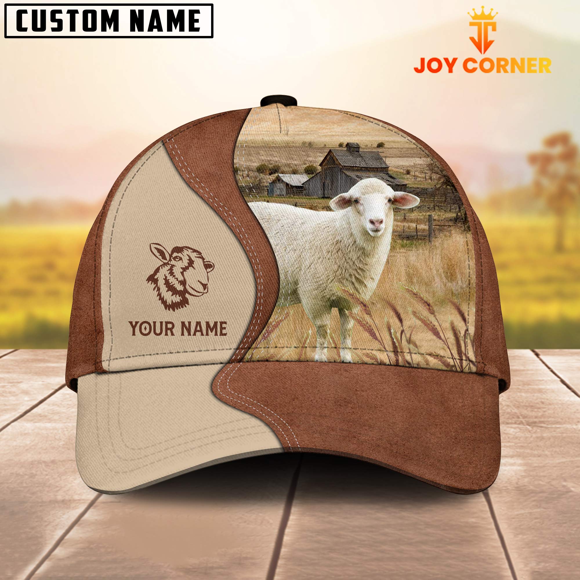 Sheep Customized Name Choco Cap