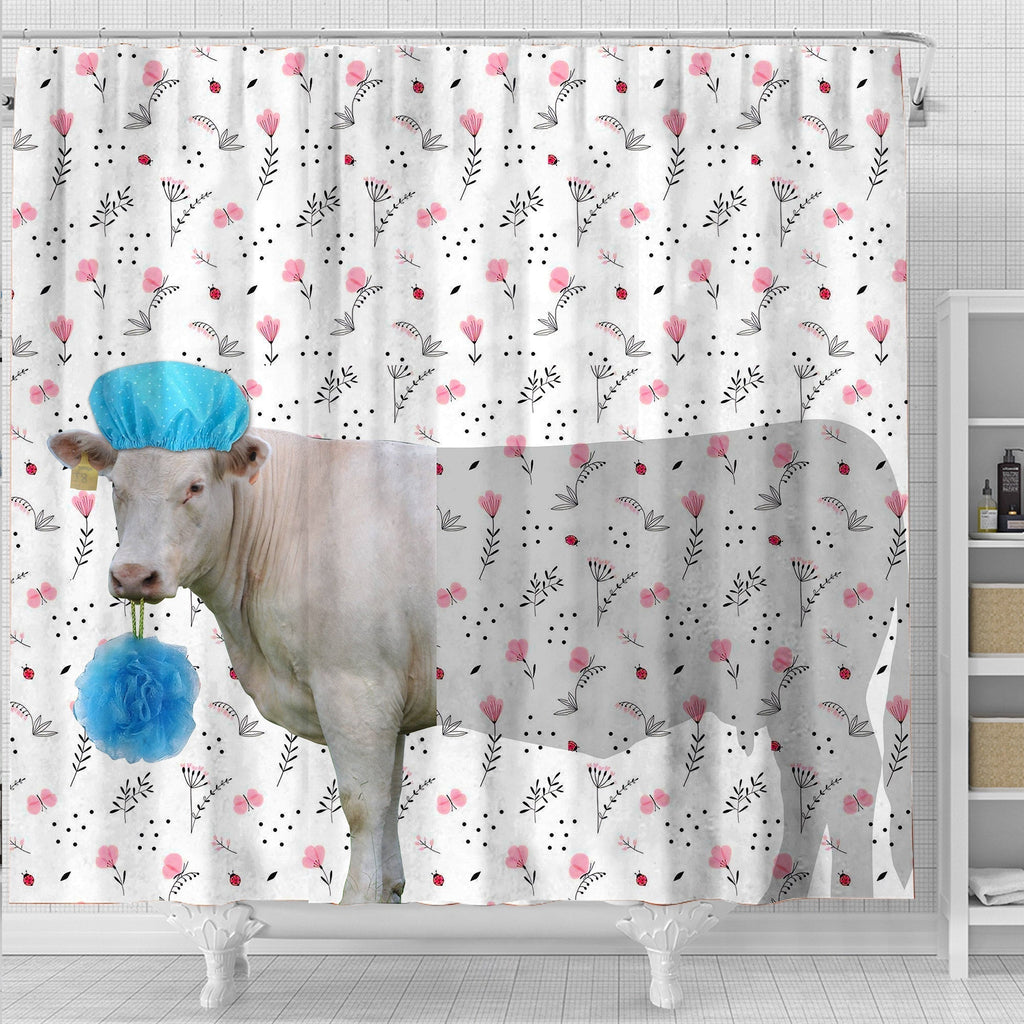 Charolais Flower 3D Shower Curtain