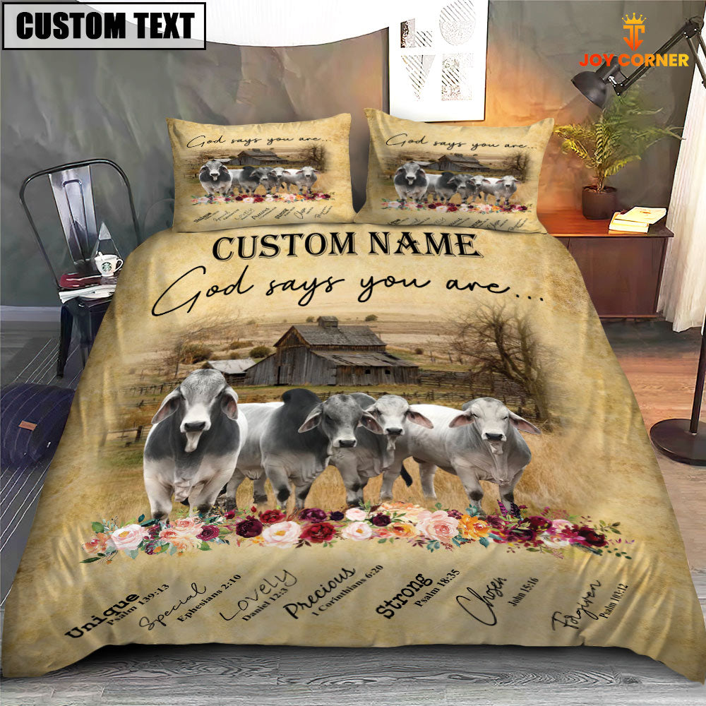 Brahman God Says You Are Custom Name Bedding Set