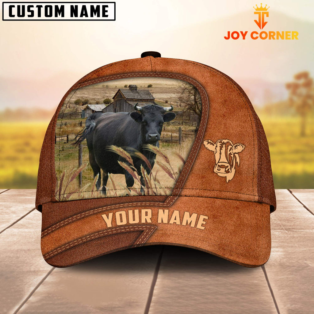 Dexter Customized Name Brown Leather Pattern Cap
