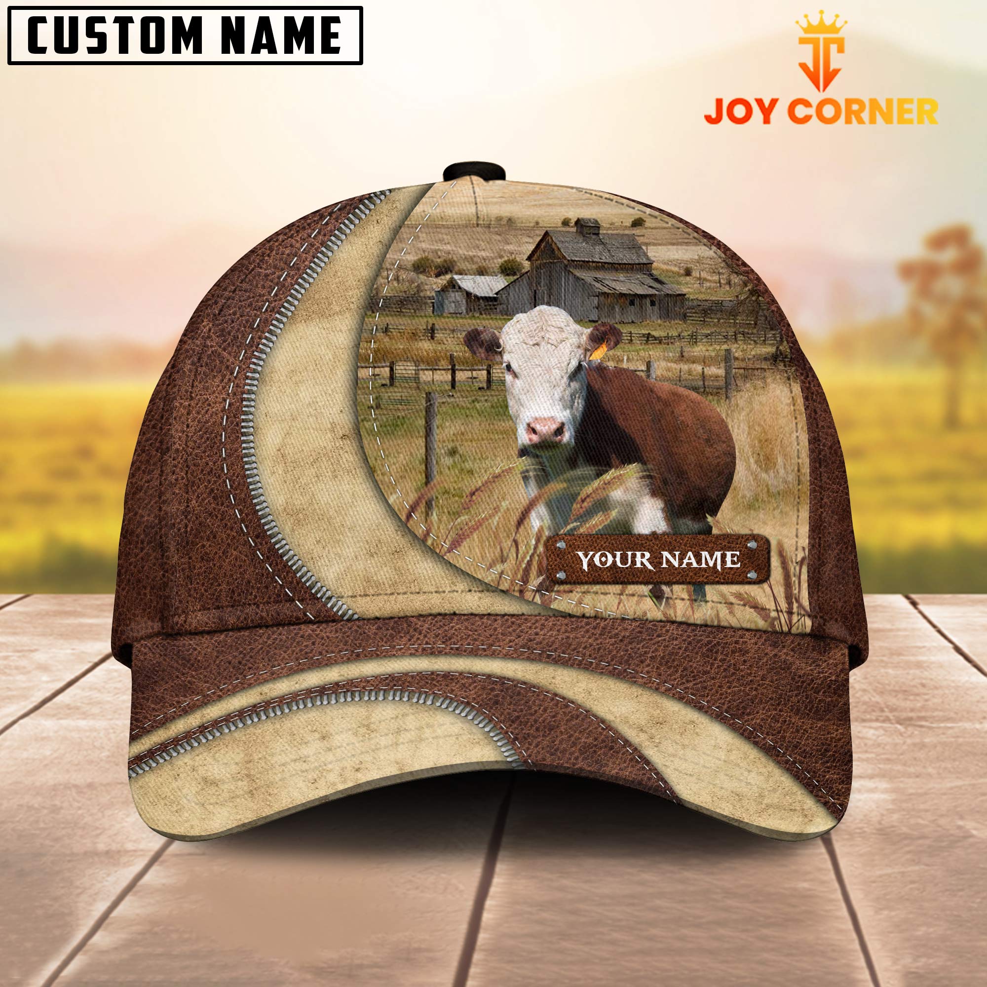 Hereford Customized Name Farm Barn Cap