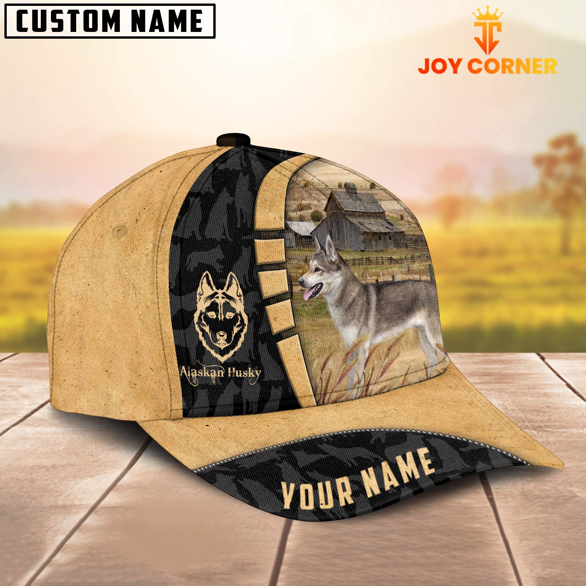 Custom Name Alaskan Huskey Cattle 3D Cap
