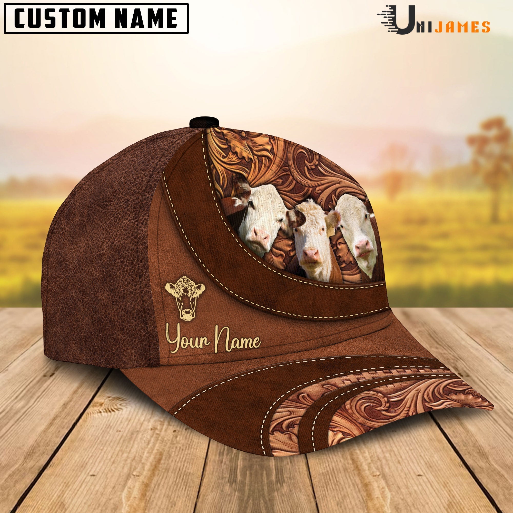 Hereford Happiness Customized Name Cap