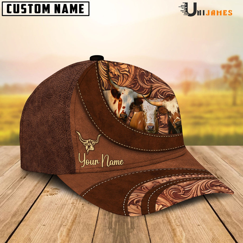 Texas Longhorn Happiness Customized Name Cap