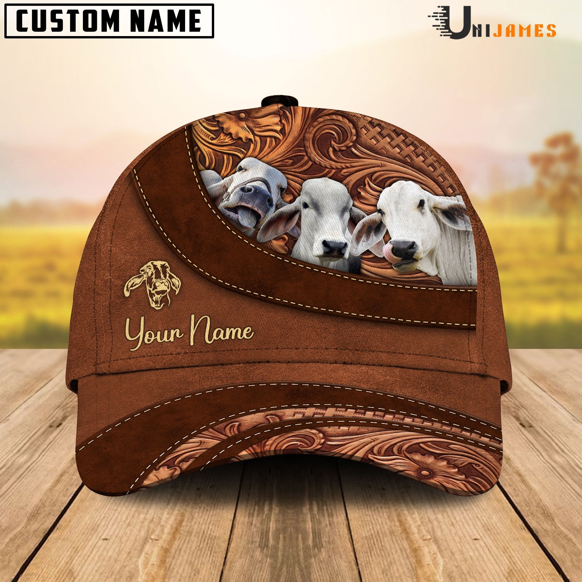 Brahman Happiness Customized Name Cap