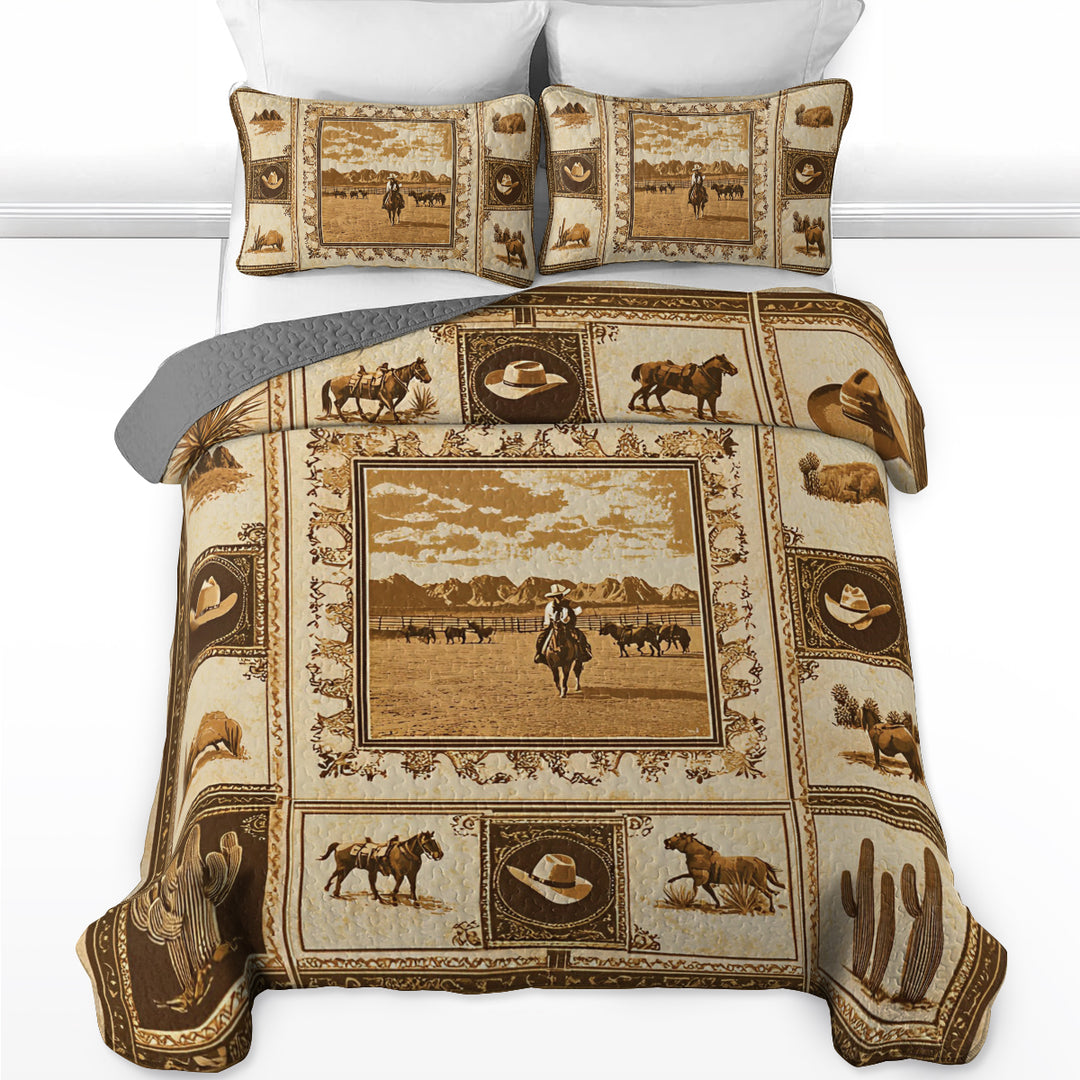 All Season Quilt 3-Piece Set Wild West V1