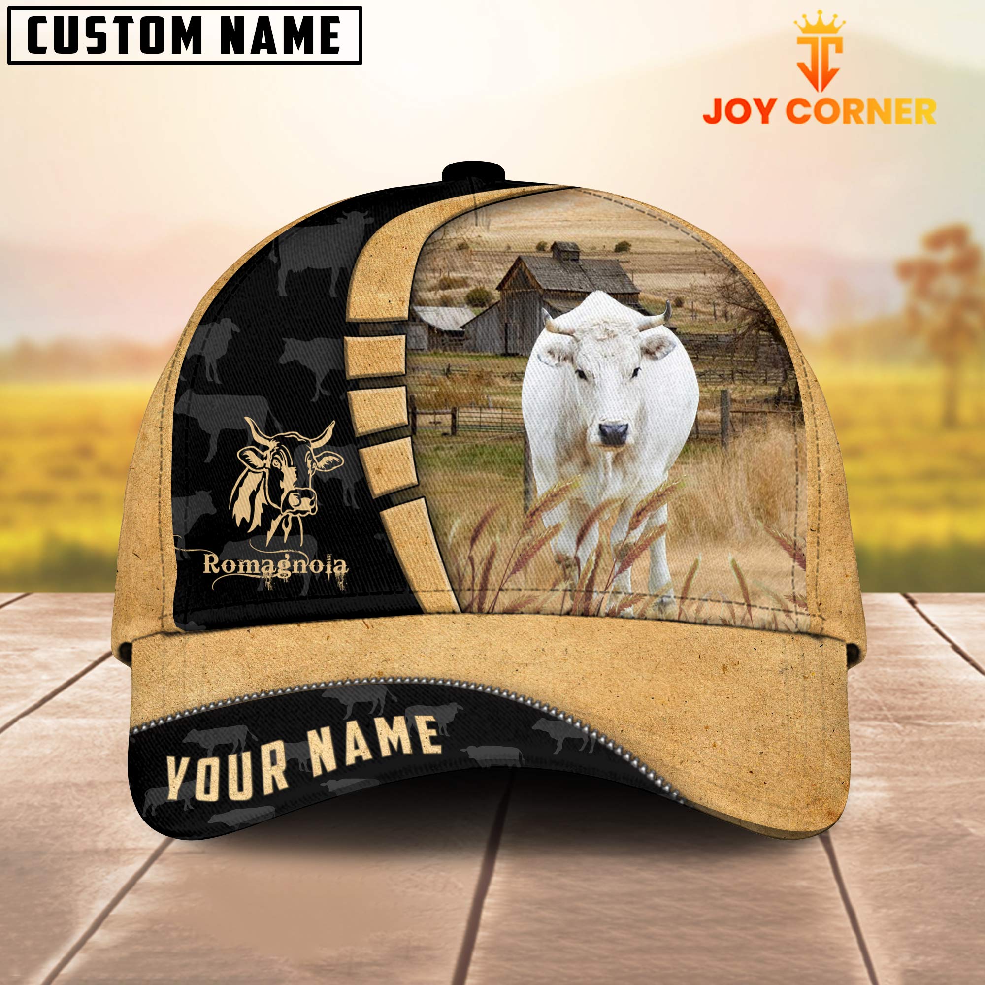 Custom Name Romagnola Cattle 3D Cap