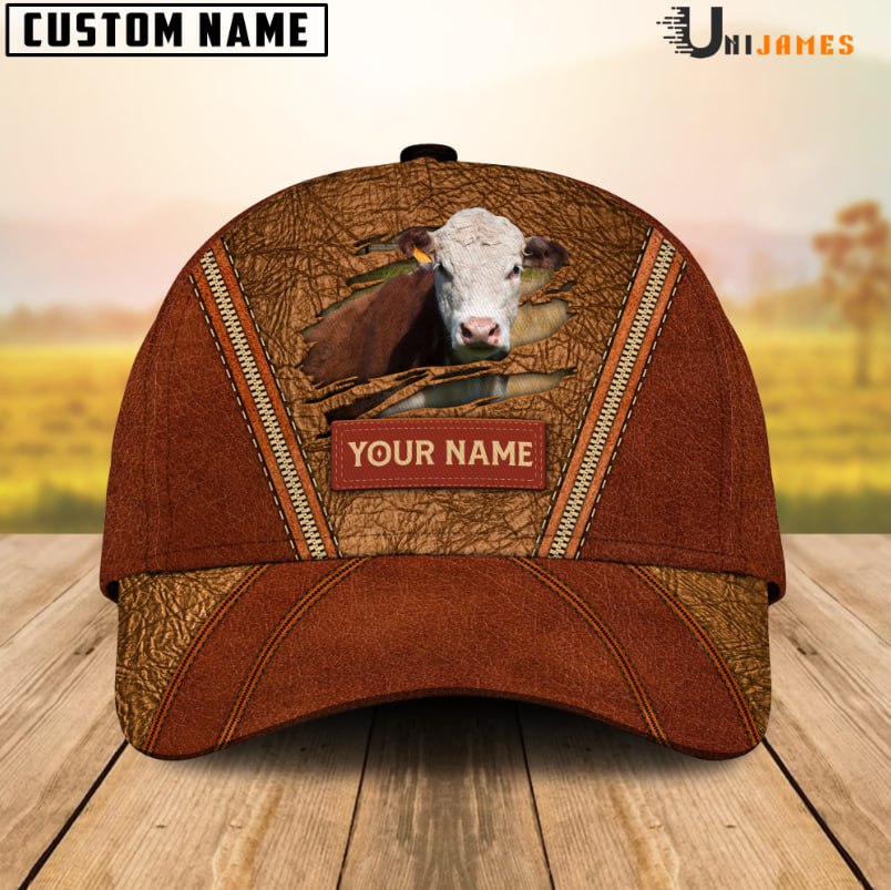Happy Hereford Customized Name Cap
