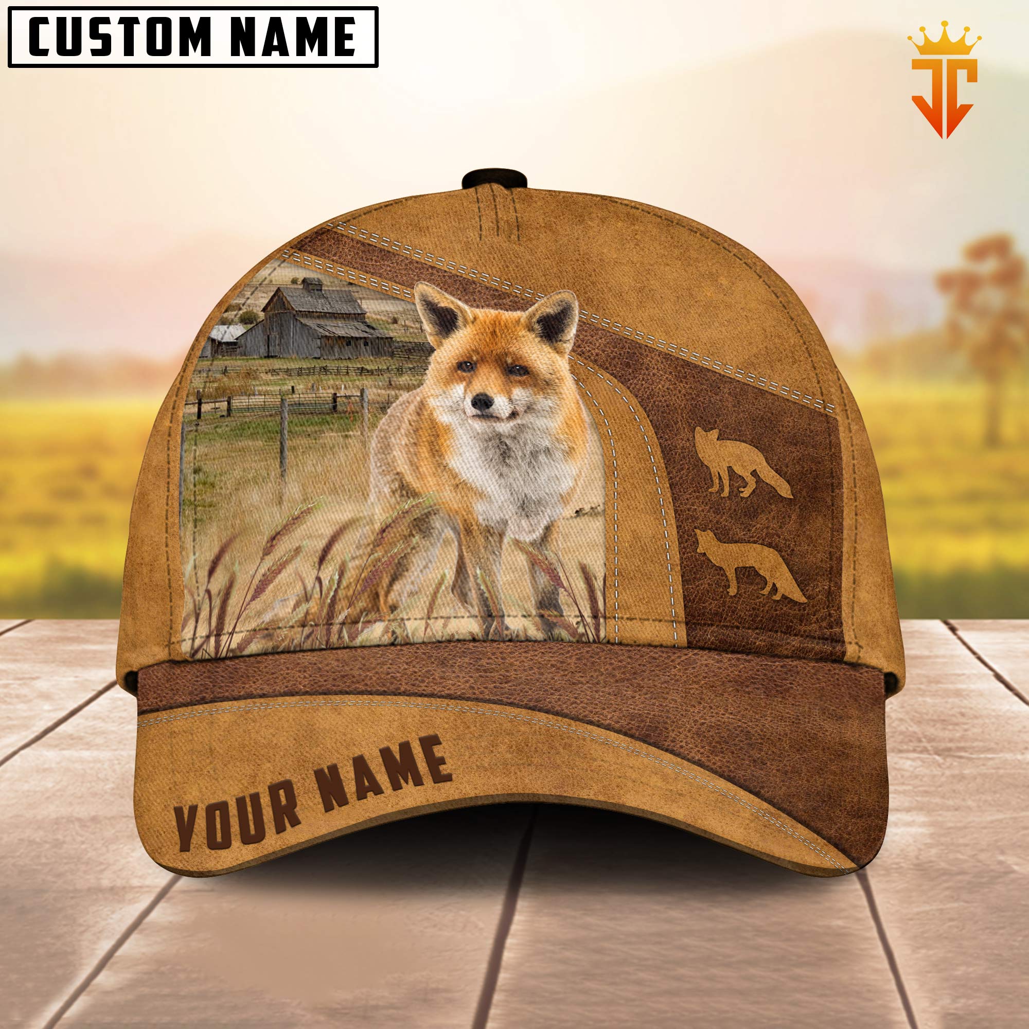 Custom Name Red Fox Cap