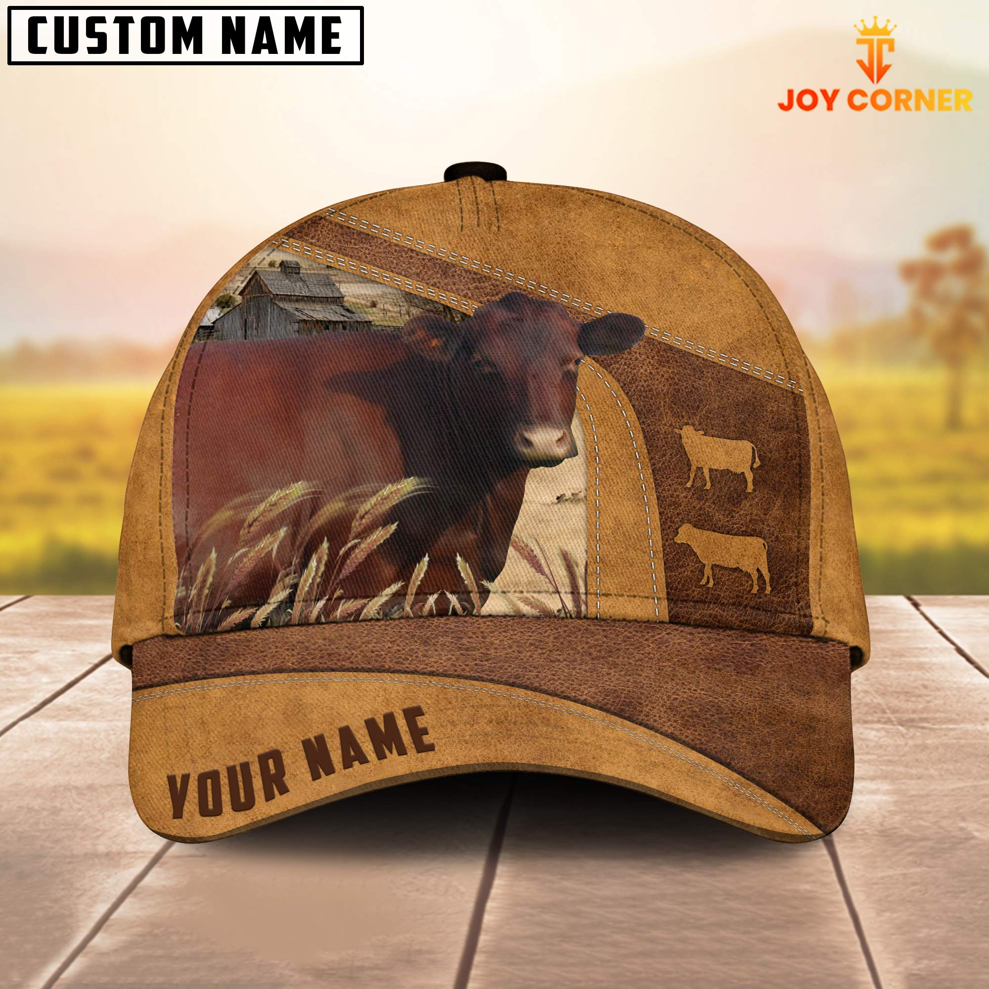 Farm Red Poll Custom Name Retro Cap
