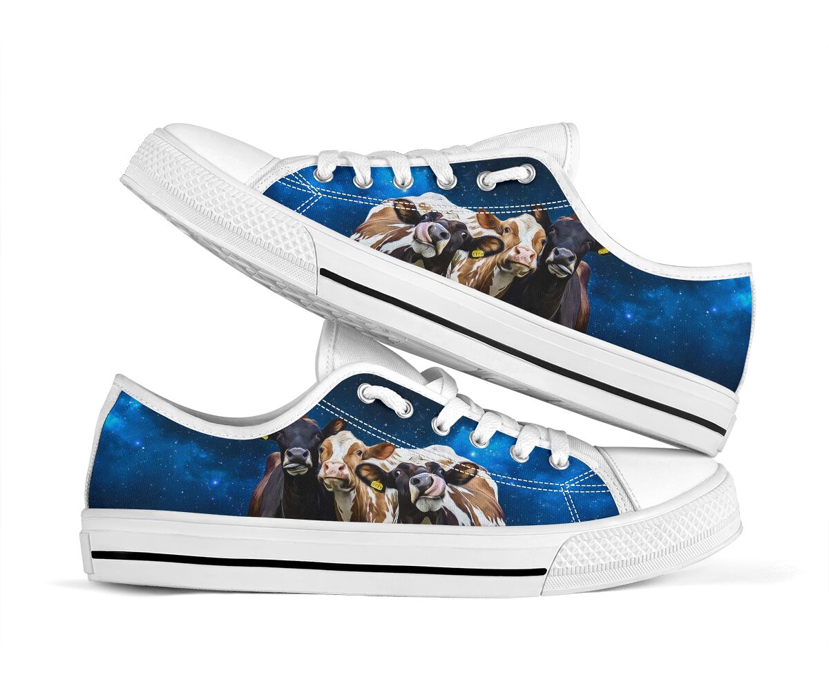 Cow Galaxy Low Top Shoes