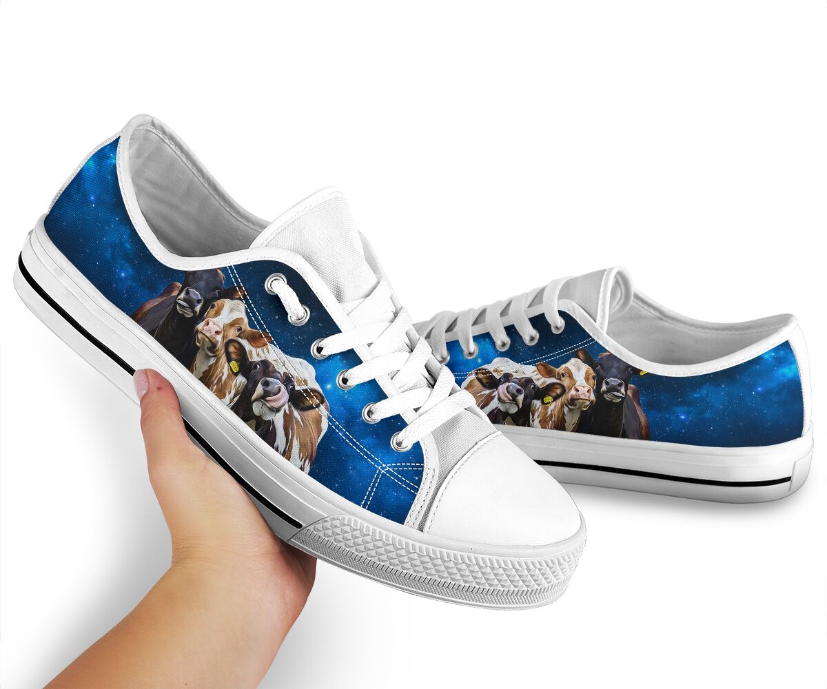 Cow Galaxy Low Top Shoes
