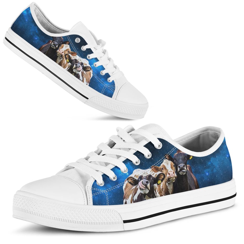 Cow Galaxy Low Top Shoes