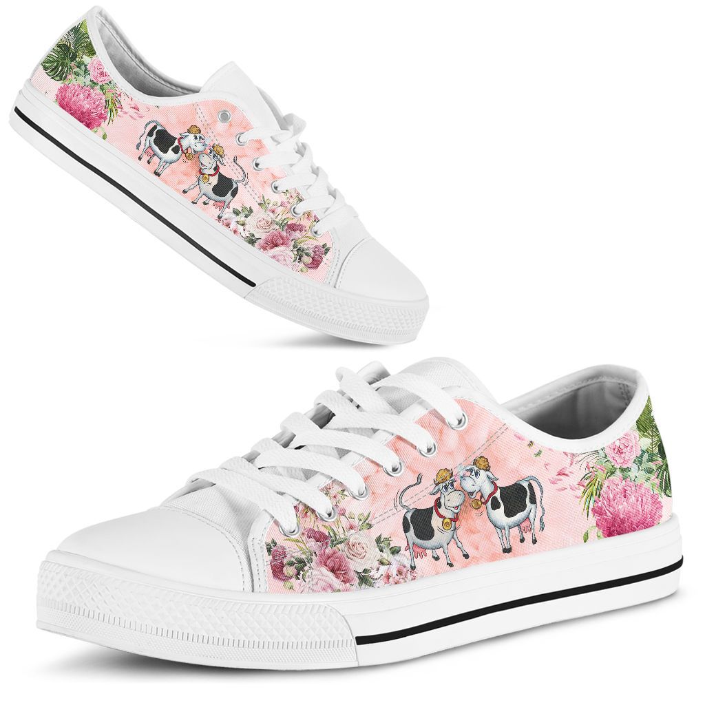 Cows Flower Low Top Shoes