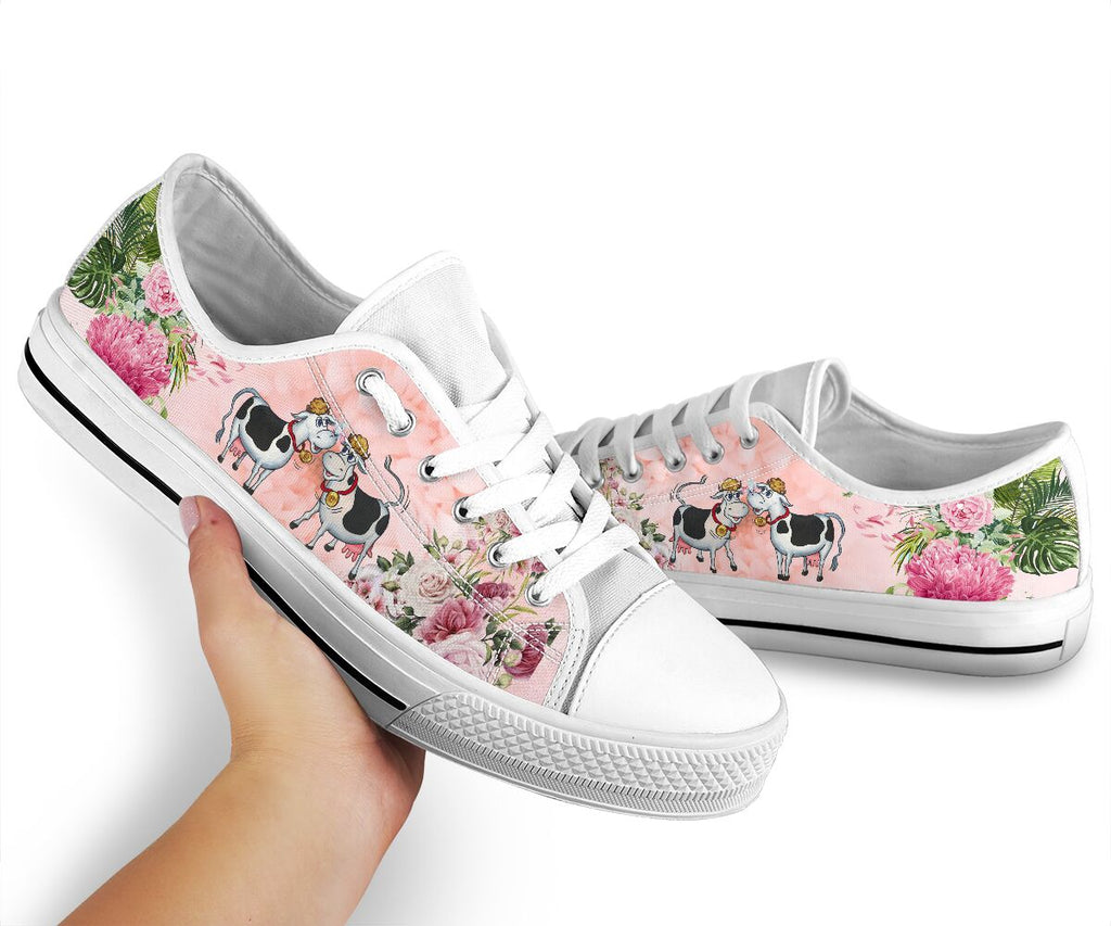 Cows Flower Low Top Shoes