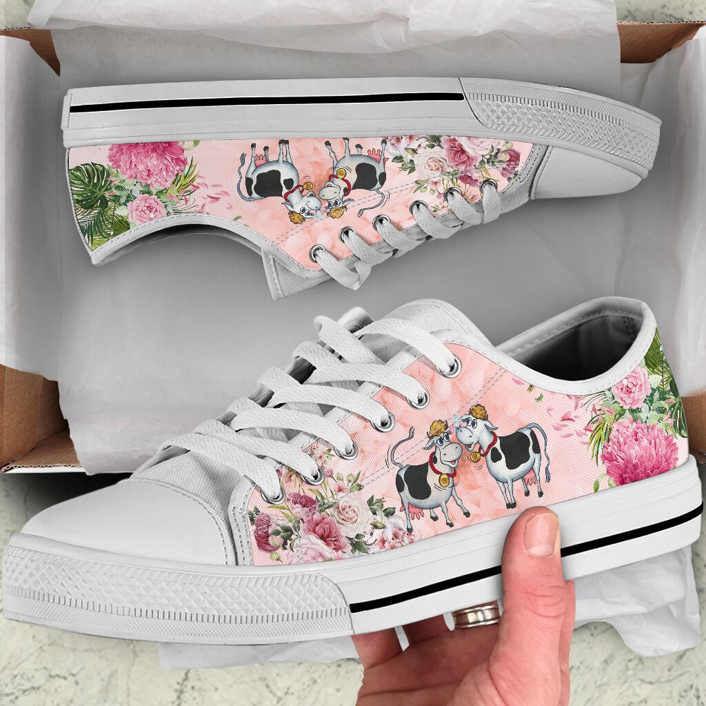 Cows Flower Low Top Shoes